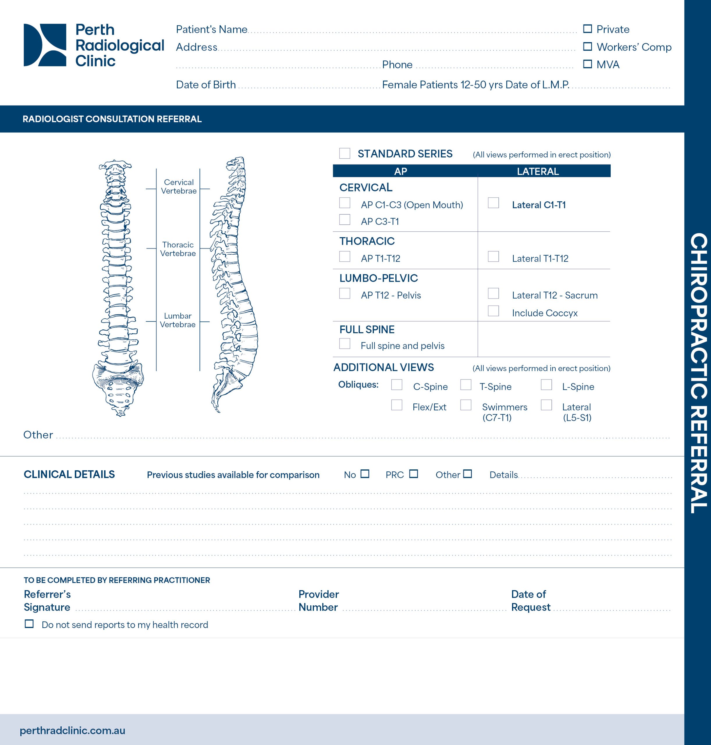 Order Referral Pads/Paper Perth Radiological Clinic