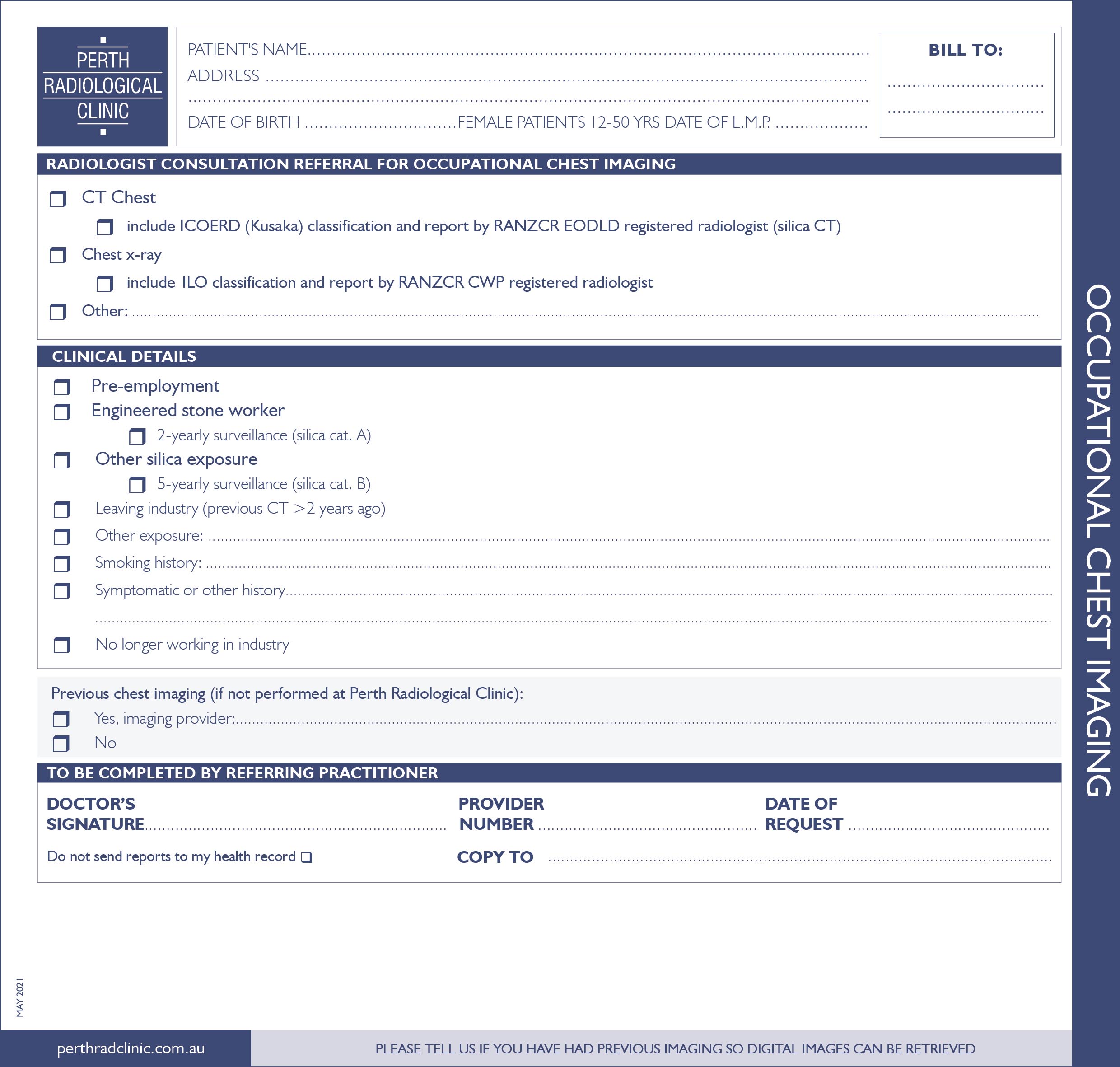 Order Referral Pads/Paper - Perth Radiological Clinic